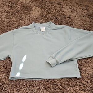 TNA AIRY Pale Blue Cropped Sweatshirt